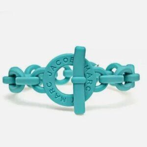Marc by Marc Jacobs Aqua Lagoon‎ Turnlock Rubber Stretch Bracelet NEW